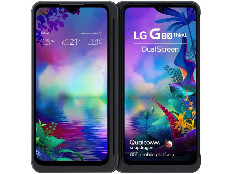 G8X anuncia LG G8X スマートフォン　LG ThinQ, 09/09/2019 - dupla tela com smartphone novo 携帯電話本体